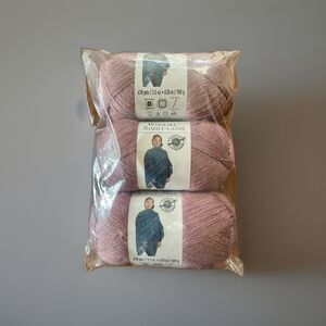 Loops & Threads Woolike Simili-Laine TL001 Rose Super Fine Yarn Skeins Lot 3